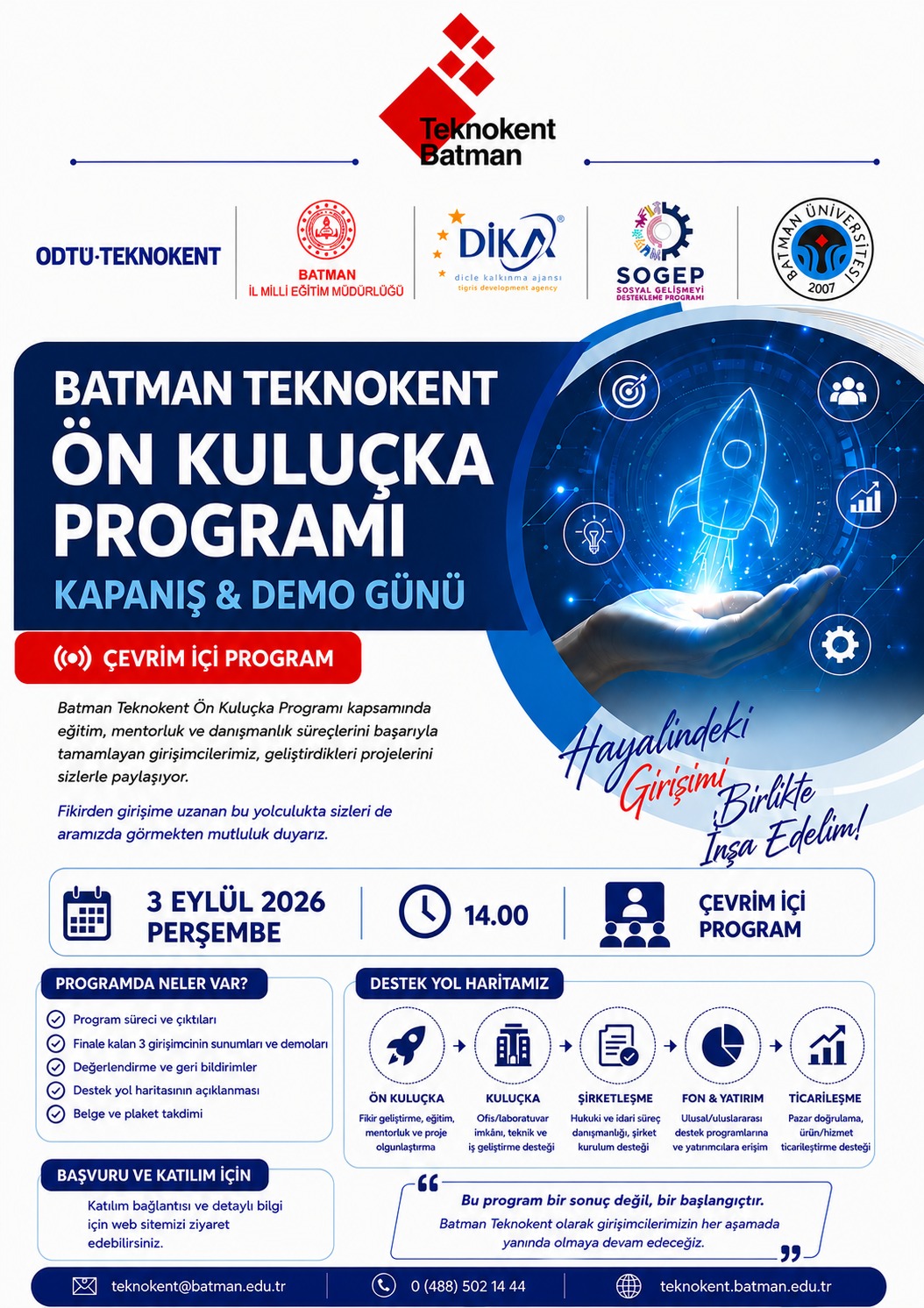 Batman Teknokent Ön Kuluçka Kapanış Demo Günü